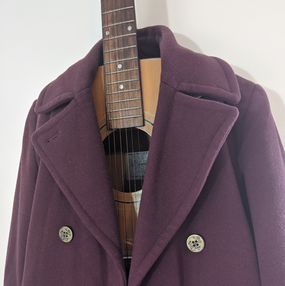 Land's End Purple Peacoat
